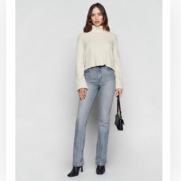 Reformation Jeans Peyton High Rise Bootcut Jeans Malta Wash 25 - Picture 3 of 10